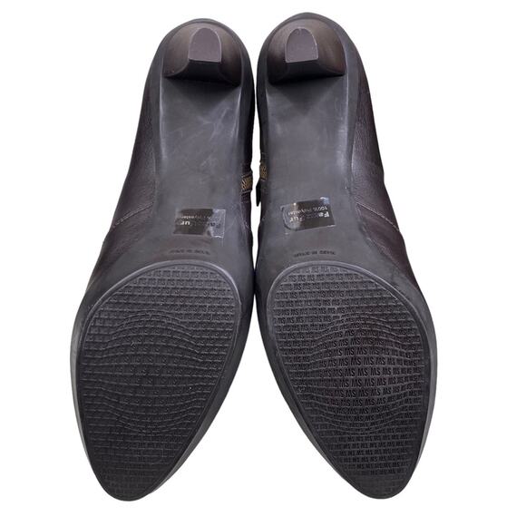 Stuart Weitzman Women’s Brown Side Zip Fur Trimmed Ankle Boot Size US 10 - Picture 8 of 15